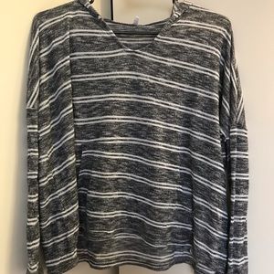 UO hoodie. Lightweight with white strips.